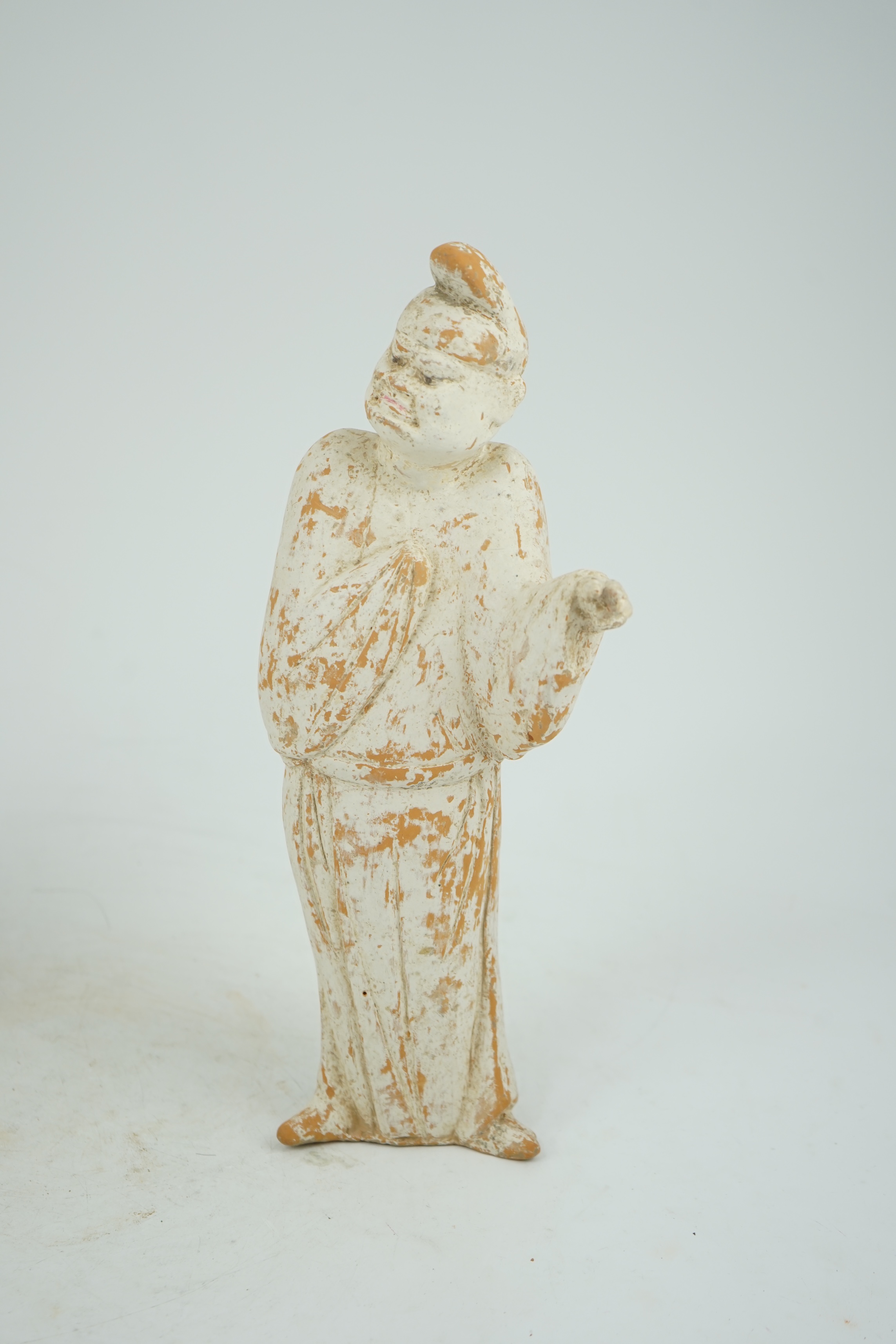 A fine Chinese painted pottery foreigner, Tang Dynasty (AD 618-906)